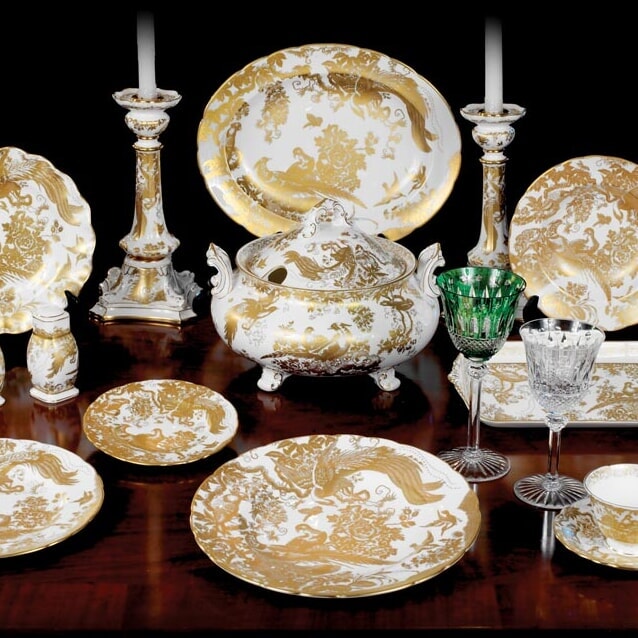 ロイヤルクラウンダービーAves Gold カップ＆ソーサー Royal Crown Derby Aves, Gold